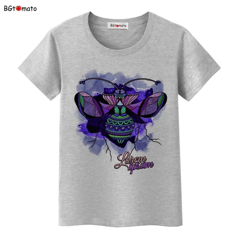 Beautiful design butterfly T-shirts Original brand New clothes Beautiful casual shirts women tops tees cheap sale