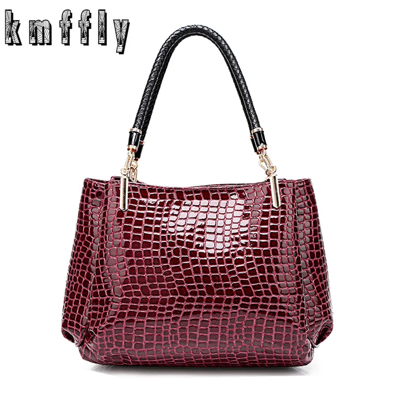 Luxury Crocodile Handbag Women Retro Three-pocket Large Shoulder Bag Female High Quality Causal Totes for Shopping Big Bag Sac