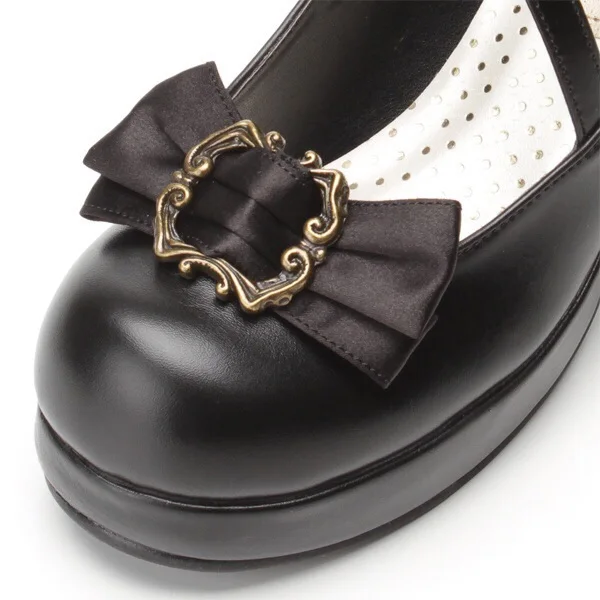 Bowknot Princess Kawaii Girl scarpe da donna dolce giapponese Lolita scarpe Harajuku spesse con Tea Party Cosplay scarpe donna estate