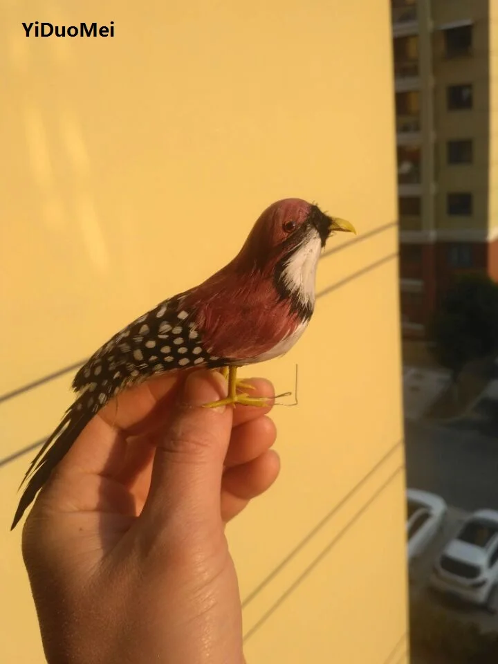 

15cm Zebra Finch Simulation Bird Model Handicraft Home Garden Decoration Prop Unique Gift