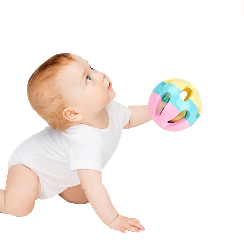 

8cm Baby Rolling Ball Toy Kids Play Mat Toy Rattles Ball for 2-15 Months Baby Carriage Pendant Bell Activity Hearing Appliance