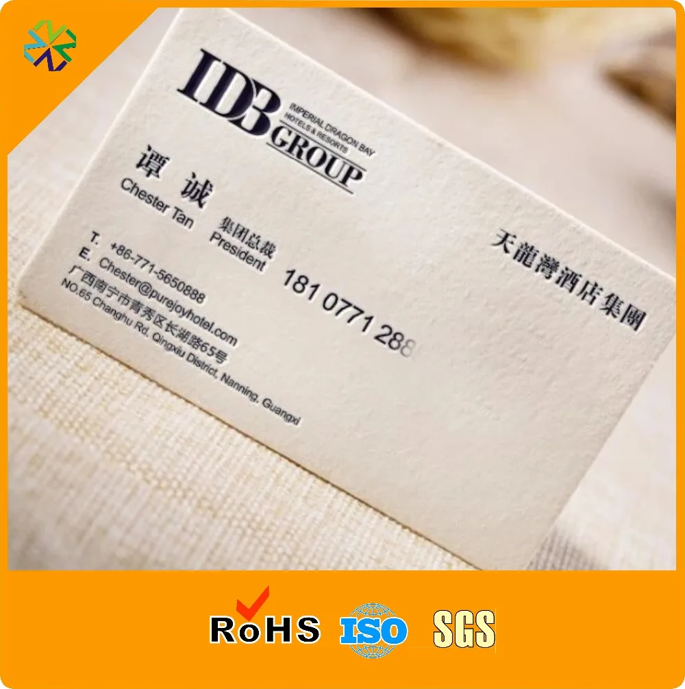 (100pcs/lot)both side gold foil paper business cards