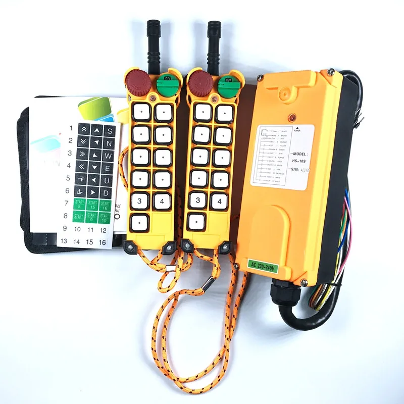 1PCS 5 Motion 1 Speed 2 transmitters Hoist Crane Remote Control System Emergency-Stop