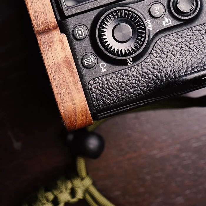 วอลนัทไม้ Hand Grip แผ่นสำหรับ Sony A9 A7m3 A7RIII ILCE-7RM3 A7R MKIII