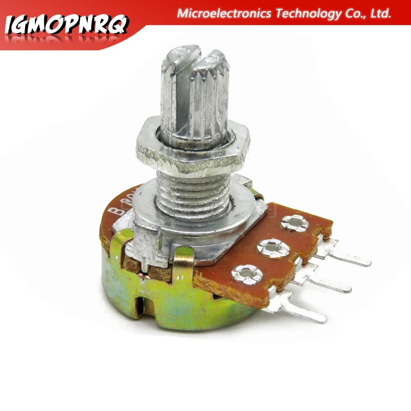 10PCS WH148  Potentiometer 3PIN 15mm Shaft With Nuts And Washers WH148 B1K B2K B5K B10K B20K B50K B100K B250K B500K B1M