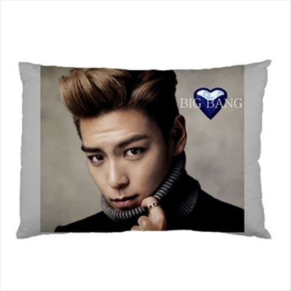 Hot Big Bang TOP Pillow Case Cover Kpop Bing Bang Top Choi Seung Hyun Pillowcase Gifts Rectangle Cute Big Bang Gifts Two Sides