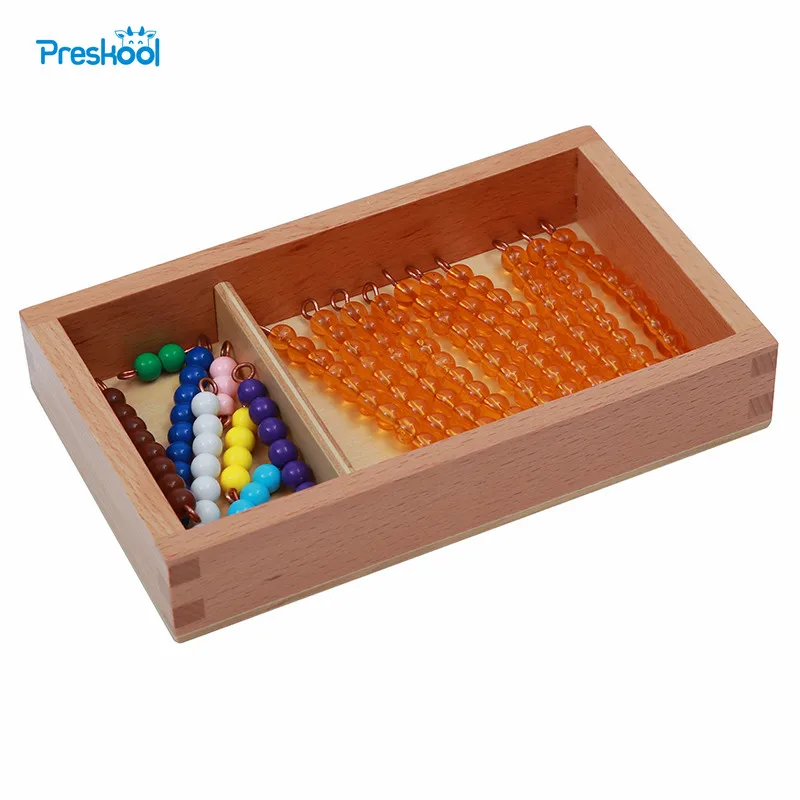 

Baby Toy Montessori Bead Bars for Teen Seguin Board with Box Early Childhood Education Preschool Training Learning