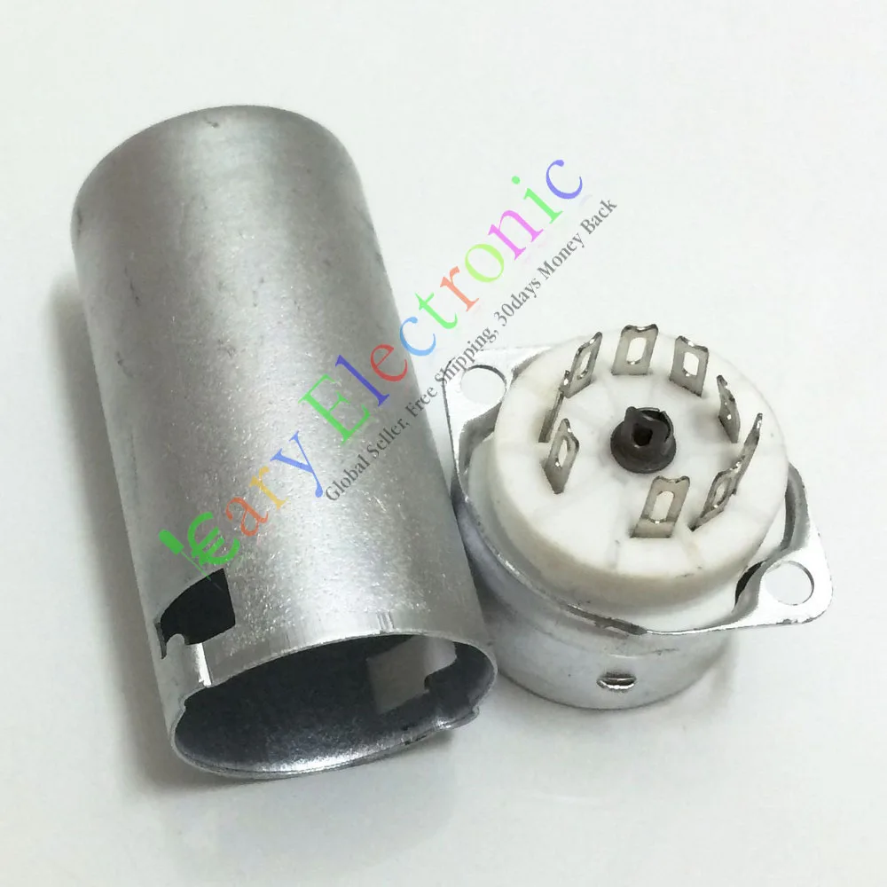 

Wholesale and retail 50pc 9Pin Vacuum tube Socket with 55mm Aluminum Chassis for 12AX7 12AU7 ECC82 free shipping