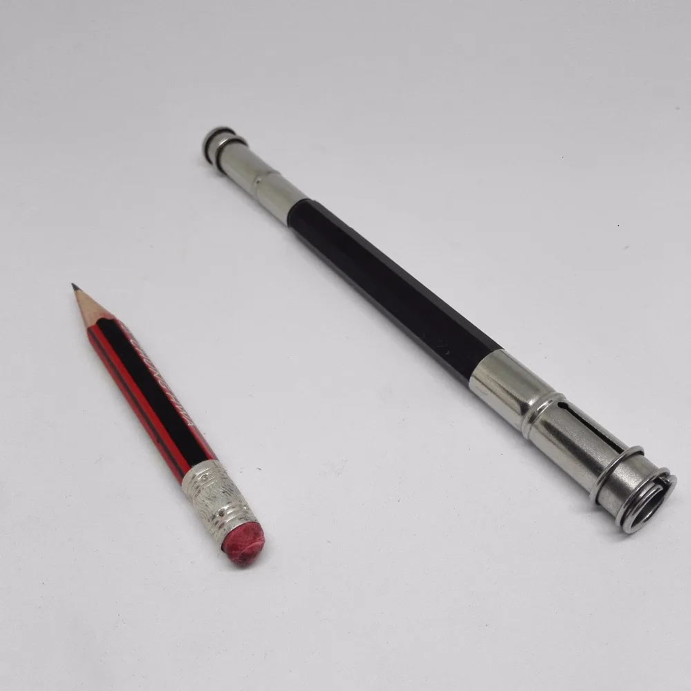 (4 pencil titular + 2 sharpner + 1 apagador) extensor de lápis duplo, extensor de lápis com 8mm e 9mm