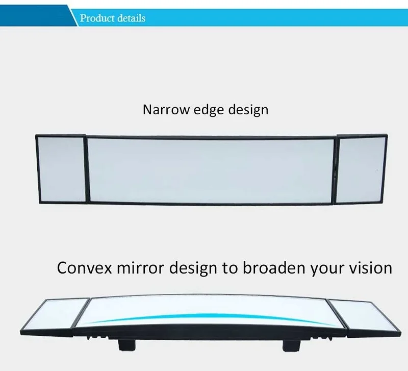 مشبك سيارة على مرآة الرؤية الخلفية مرآة محدبة القيادة السلامة العالمي زاوية واسعة مرآة الرؤية الخلفية السيارات السيارات الداخلية المرايا