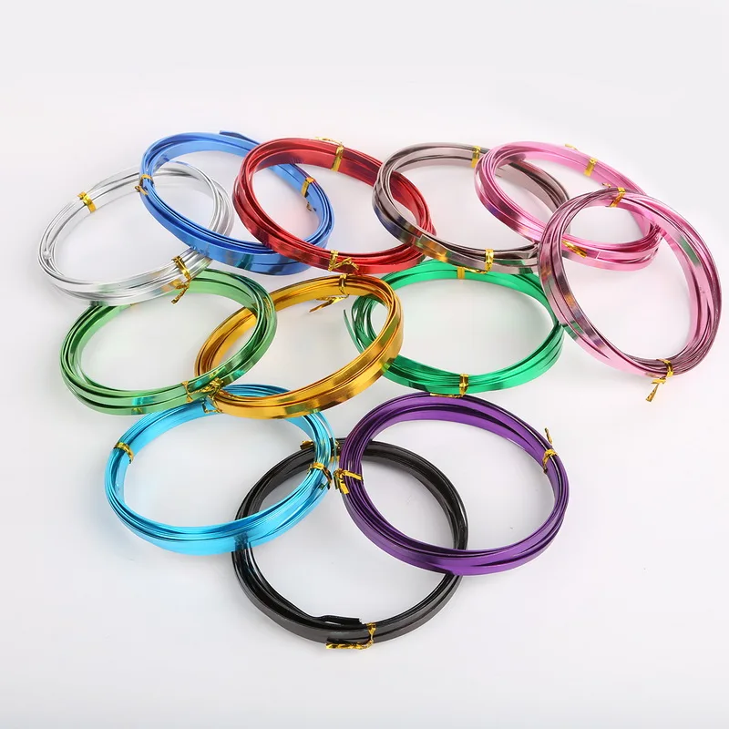 5mm Flat Aluminum Wire for DIY Necklace and Bracelets