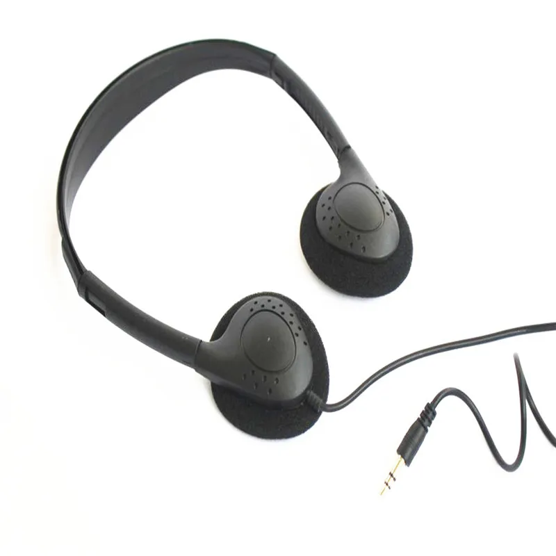 Linhuipad Economical Stereo over-the-ear headphones 3.5mm disposable headset for gyms hospital library 100pcs/lot