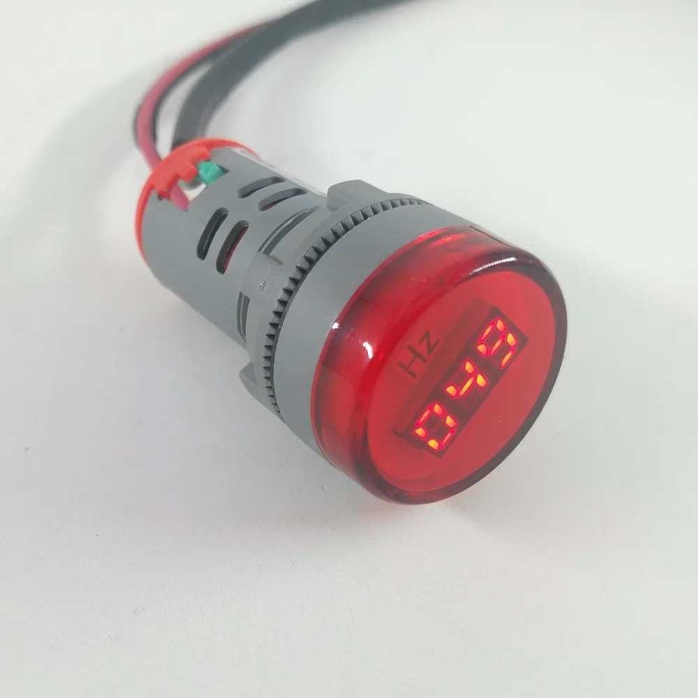 Tomzn Ac 0-100Hz Hz 22 Millimetri Led Misuratore di Frequenza Indicatore Pilot Luce Rosso Giallo Verde Bianco Blu