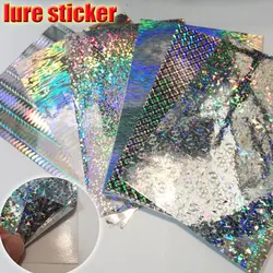 NEW fishing lure sticker fish skin, DIY jig stickers fly tying materials, big size 100mm x 150mm 6papers/lot