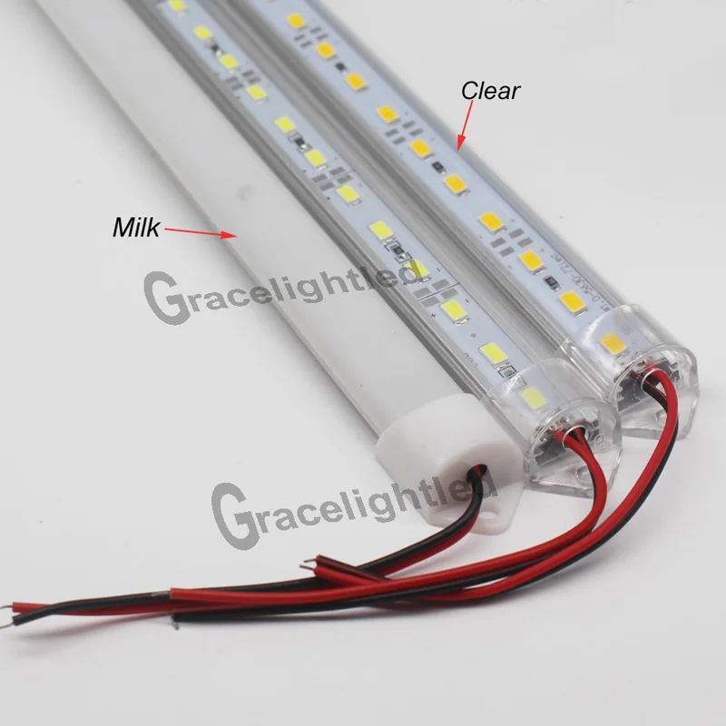 2 قطعة/الوحدة 50 سنتيمتر DC12V عمود إضاءة LED ضوء 5730 5630 مع غطاء الكمبيوتر 5730 LED الصلب قطاع ضوء المطبخ إضاءة الخزانة الجدار الخفيفة