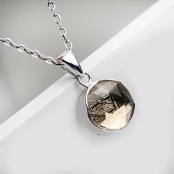 Natural Gibeon Meteorite Moldavite STAR OF DAVID Pendant Necklace 10mm 12mm Rose Gold Plated Women Men AAAAA