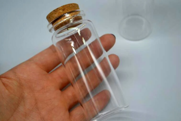 12pcs 37*90mm Clear Cork stopper Glass wishing storage Bottles Vials pendant For Wedding Holiday Decoration test tube party gift