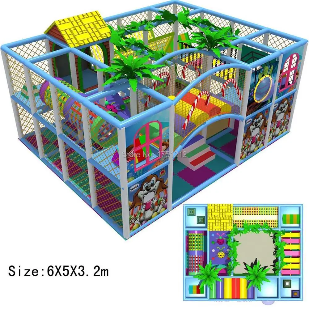 Custom-made Eco-friendly Kindergarten Playground Revised Design for Kids Indoor Naughty Castle HZ-5317b