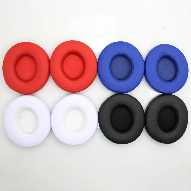 زوج من منصات الأذن وسادة ل يدق سولو 3.0 سماعات استبدال منصات الأذن بروتين الجلود رغوة الذاكرة دائم سماعة كم