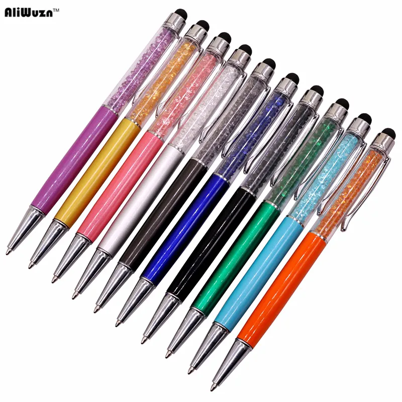 10 Pcs Crystal Pen Diamond Ballpoint Pens Stationery Ballpen Caneta Novelty Gift Zakka Office Material School Supplies