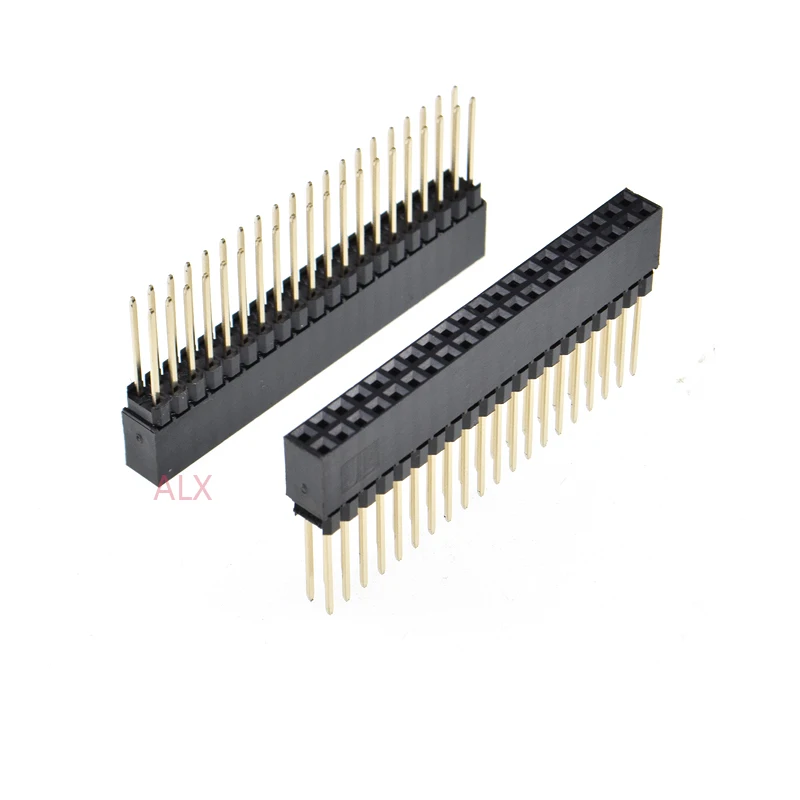 1/5Pcs 2x20 Pin Double Row Straight Female Pin Header 2.54mm Pitch Pin Long 12mm Strip Connector Socket 2*20 40P 2x20pin Pc104