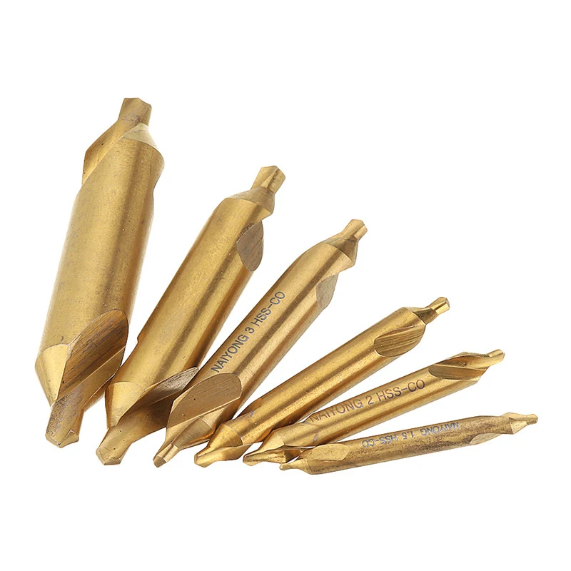 HSS M35 Cobalt Center Drill Bit 1.5/2/2.5/3/4/5/6mm Standard 60 Degree Angle Countersink Drill Bit With A Double End