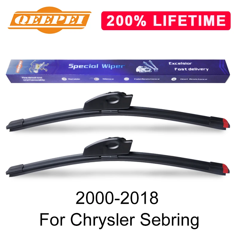 

QEEPEI Replace Wiper Blade For Chrysler Sebring 2000-2018 Silicone Rubber Windshield Windscreen Wiper Auto Car Accessories