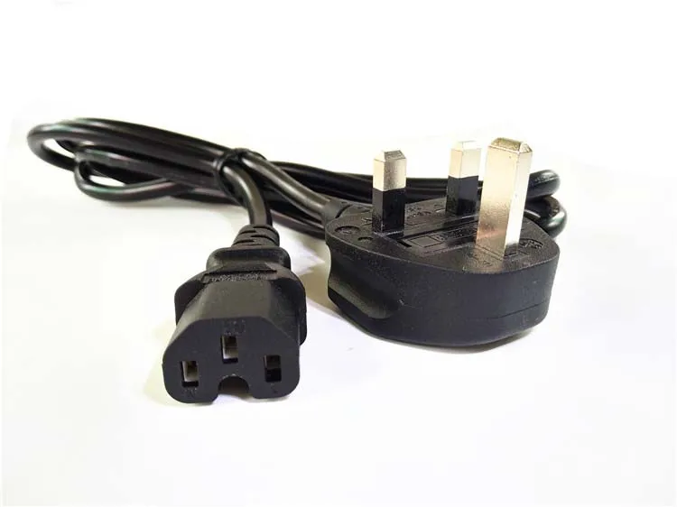 BS+ C15 Britain male plug to C15 female groove Socket Short Adapter Cable For UPS PDU About 100CM,Britain Power Cord