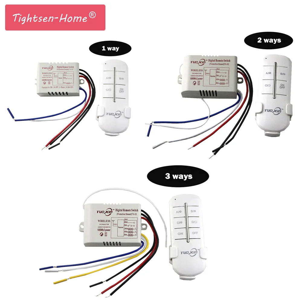 Digital Remote Switch 1 2 3 Modi LED Pannello del Soffitto Lampade Telecomando Ricevitore Interruttore ON/OFF Senza Fili AC220V trasmettitore