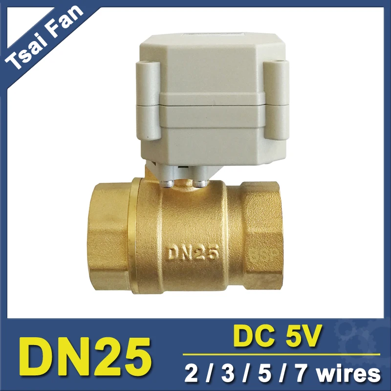 

Brass 1" Motorized Ball Valve Full Port BSP Or NPT Thread DC5V 2/3/5/7 Wires with signal feed back CE certified IP67