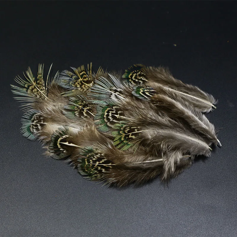 30pcs natural ringneck pheasant saddle tippets &body feathers assorted wild pheasant tippet selected feather fly tying materials