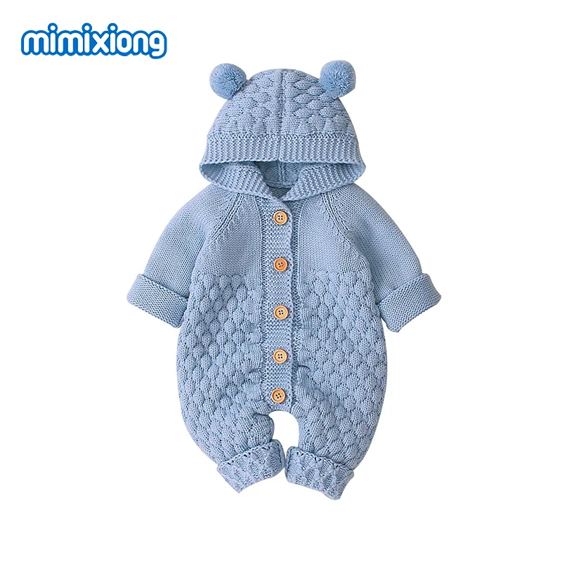 Baby Rompers Knitted Newborn Boy Jumpsuits Autum Long Sleeve Toddler Girl Sweaters Clothes Children Overalls Winter