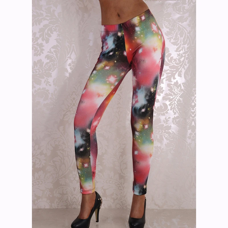 Women\'s Plaid & Rainbow Colorful Leggings Digital Print Pants Trousers Skinny High Elastic Spring Summer Jegging Stretch Pants