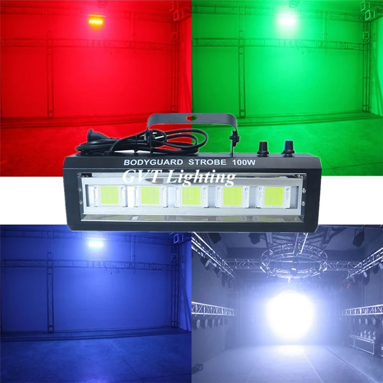 Controle de som automático 100w, led branco, luz estroboscópica para discos de dj, festa em casa, bar, palco, show de música, estroboscópio, venda