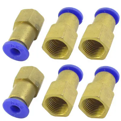 6 Pcs 1/8PT to 4mm Straight Air Pneumatic Quick Release Fitting Connector