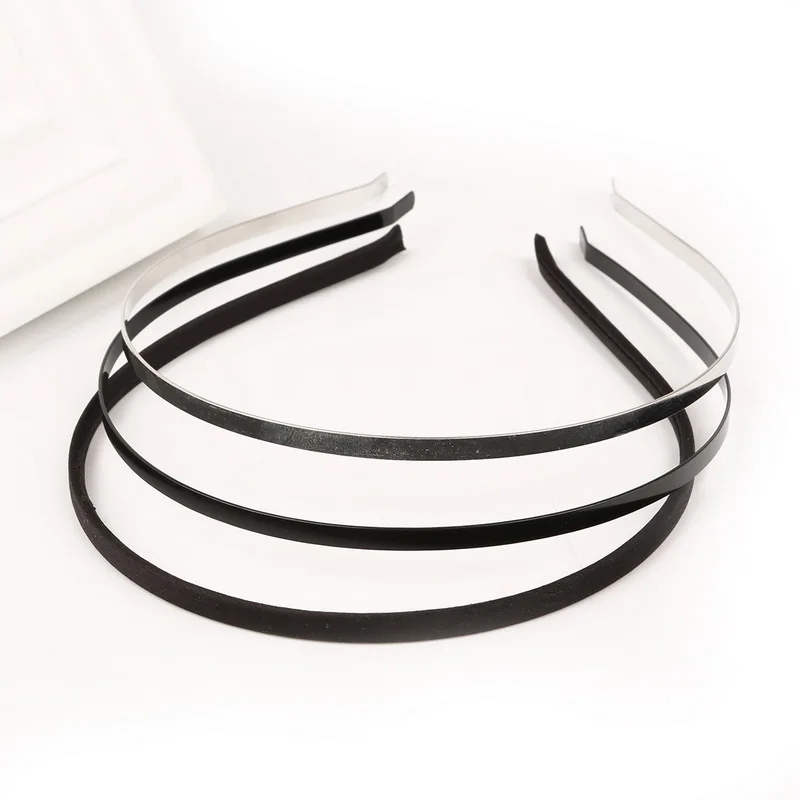 New Fashion 5pcs/lot Iron Metal Black Rhodium Color Hairband Women Girl Useful Headband Hair Accessories
