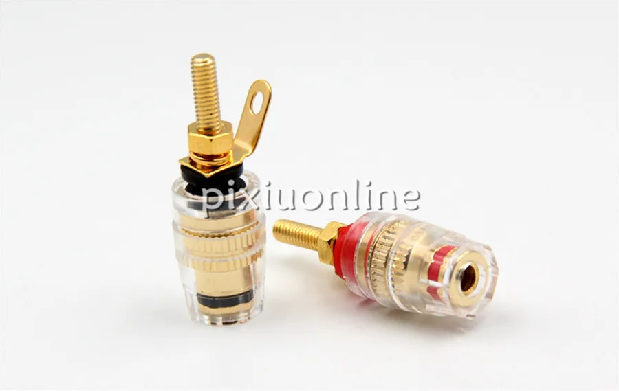 Quick Shipping DS710c Copper Gold Plating Transparent Banana Binding Post Audio Amplifier Use Brazil Sale at a Loss