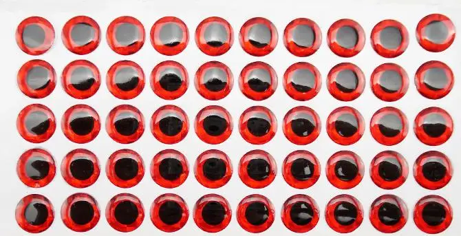 60pcs 19mm Red 3D Holographic Fishing Lure Eyes,Fly Tying, Jigs, Craft, Dolls