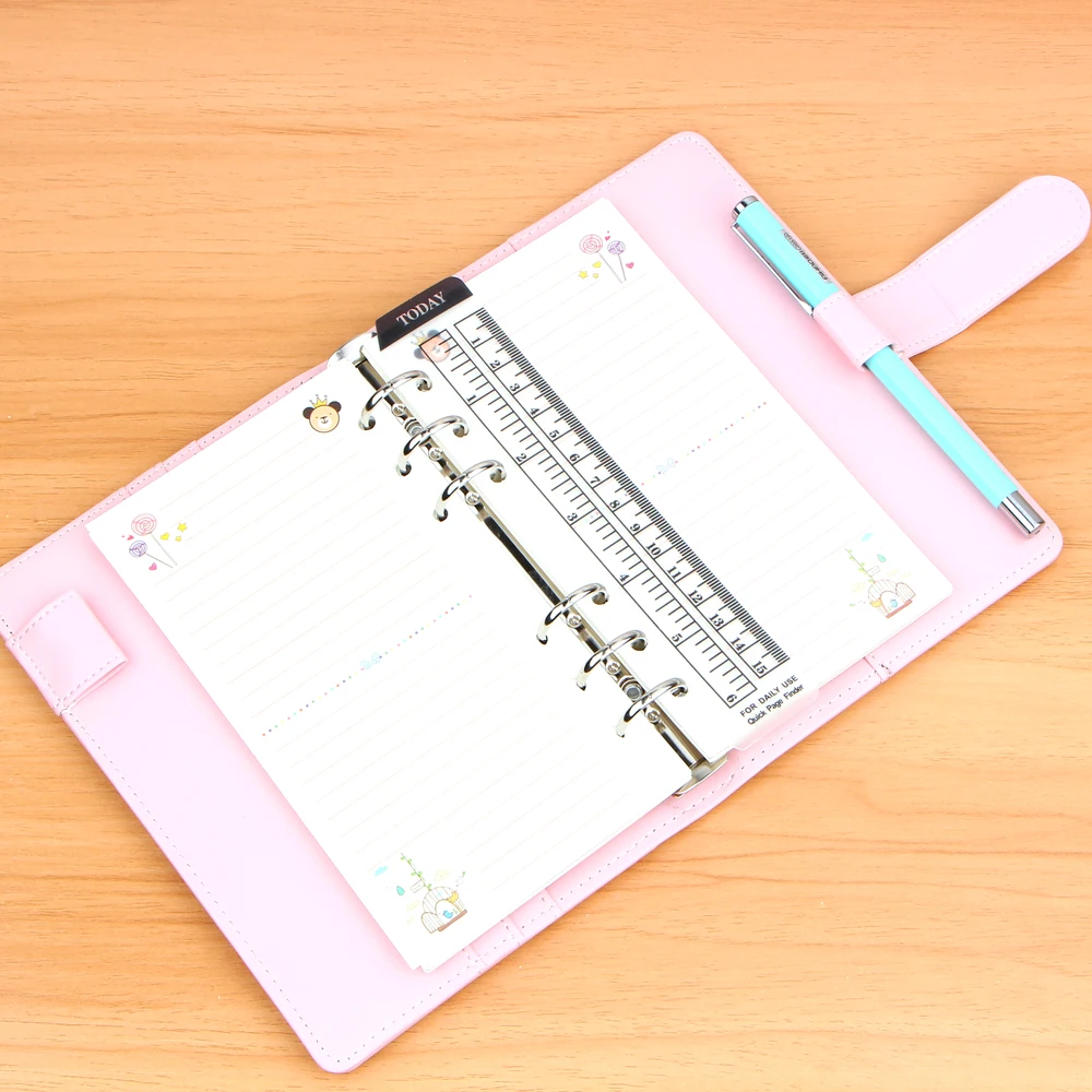 Tools New Straight Books Ruler Loose-leaf Today Rulers Frosted Transparent Mint Cute Kawaii Polka Dot