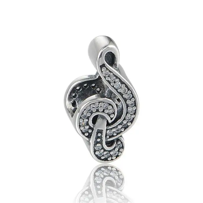 

Fit Original Pandora Charms Bracelet New 925 Sterling Silver Romantic Music Notatio Silver Beads DIY Charm Jewelry LW637