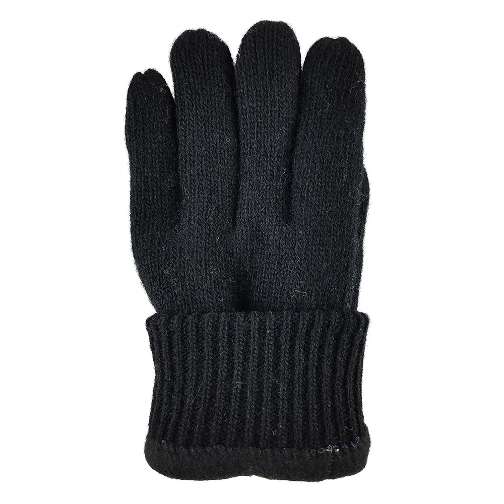 Bruceriver-guantes de punto para hombre, de lana pura, con forro fino