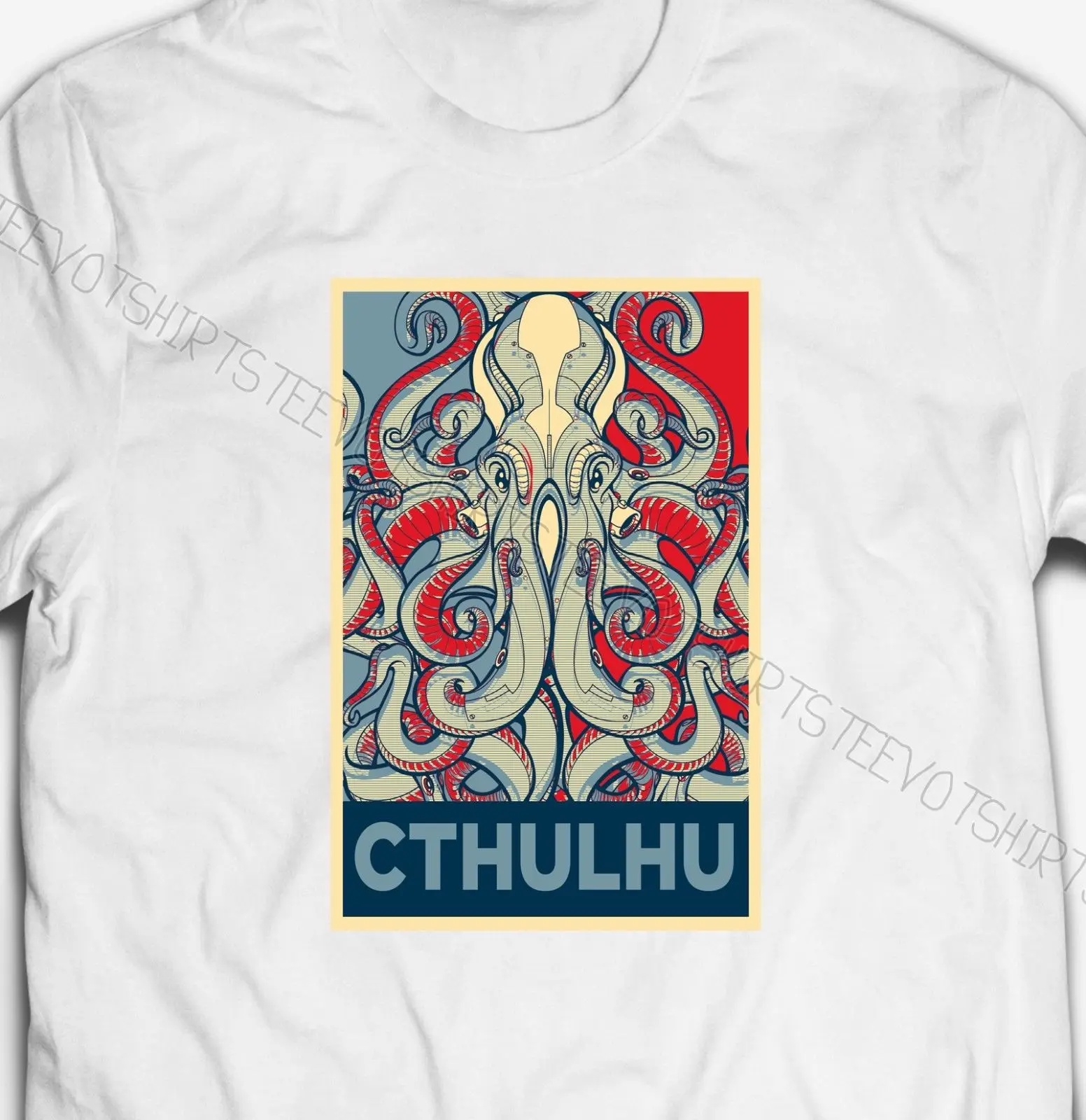 Cthulhu H.P Lovecraft Character 100% Cotton Mens Hope Poster Parody 2019 New Brand-Clothing Fashion Cotton Graphic T Shirts