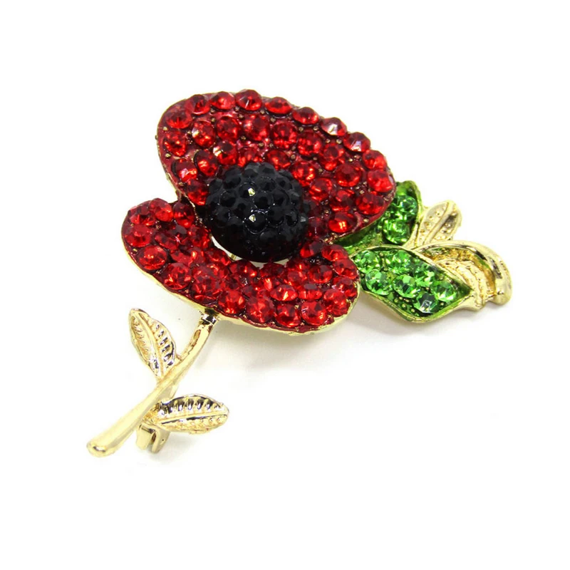 1Pc Hot Selling Crystal Flower Pins and Brooches,The British Royal Family Corsage Victory Anniversary Brooch For Women Men