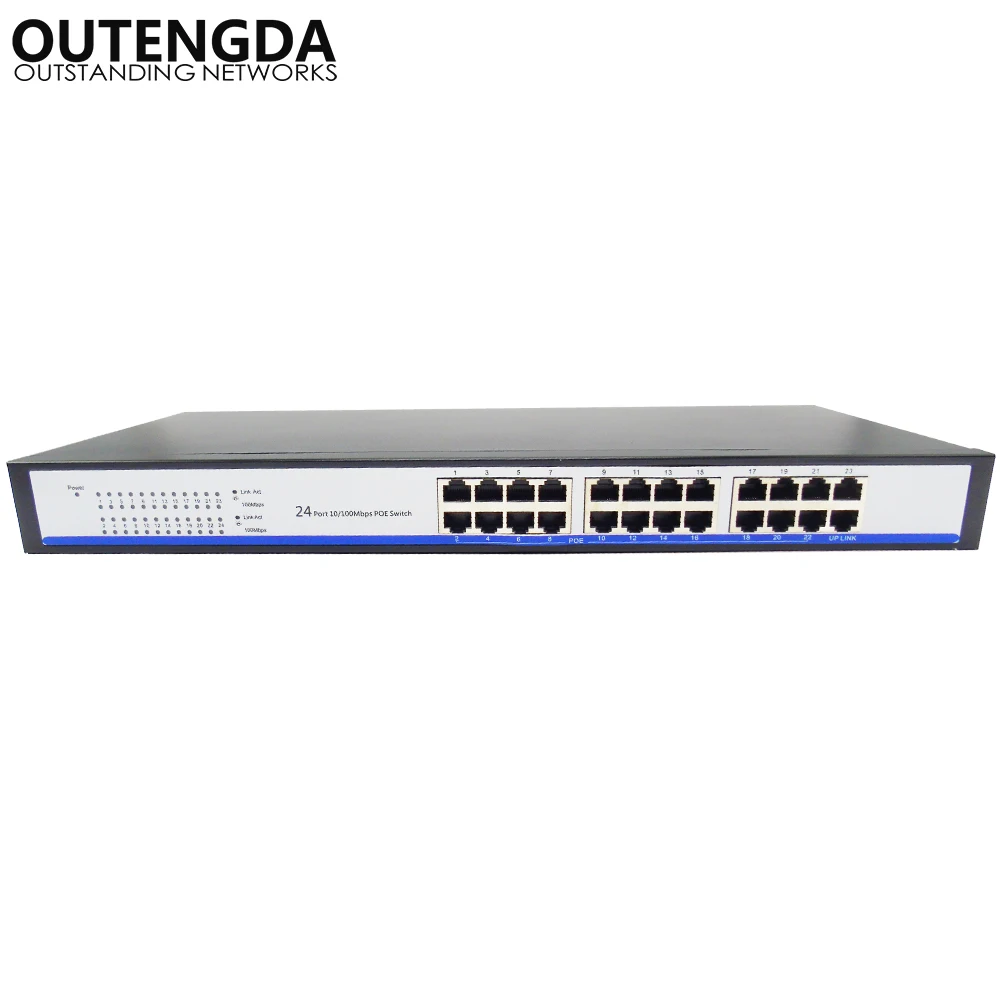 

2024 New 24 Ports 10/100m Poe Switch 24V Power over Ethernet with 23 POE Ports and 1 Uplink for Wifi ap, IP camera etc