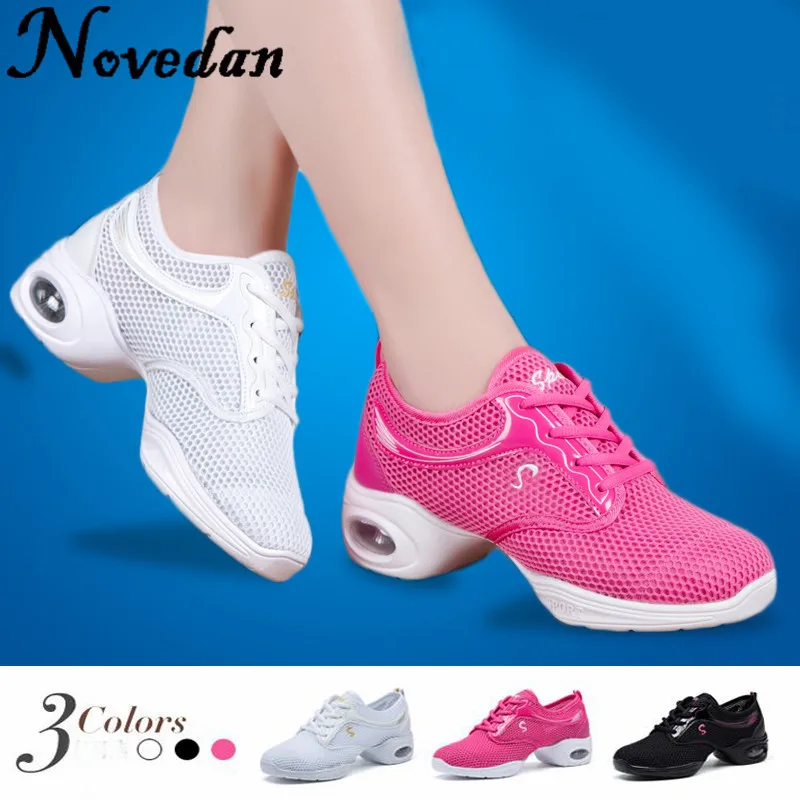 New 2017 Modern Women Dance Sneakers Jazz Dance Shoes Mesh Breathable Salsa Shoes Tennis Sneakers