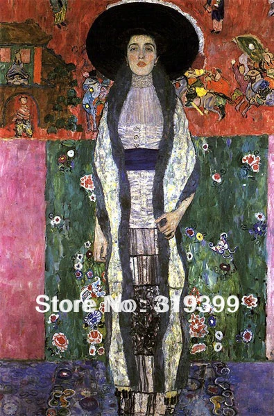 

Gustav Klimt Oil Painting reproduction on Linen Canvas,Portrait of Mada Primavesi,Free DHL Ship,gustav klimt oil painting