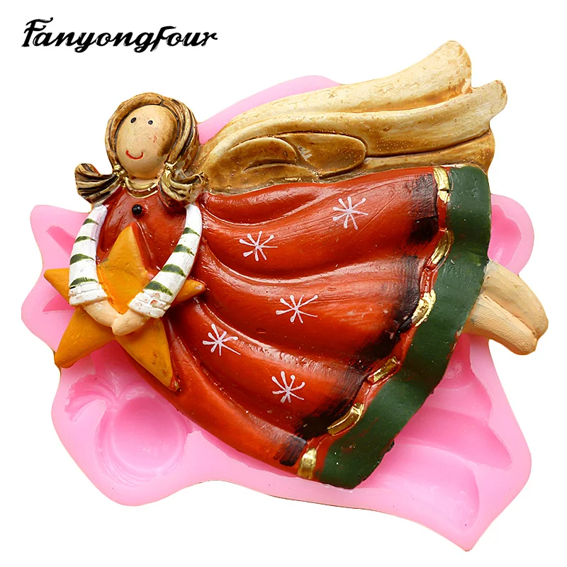 Angel silicone mold DIY conversion crystal drop glue resin gypsum candle concrete special mold handicraft production