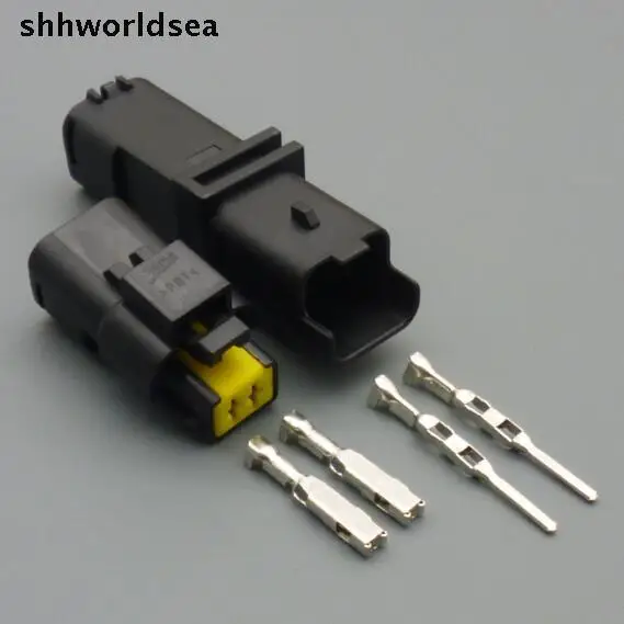 Shhworldsea 2 Pin auto Turn light Plug lamp socket Car Sensor connector sealed for PEUGEOT for Citroen for ford etc.