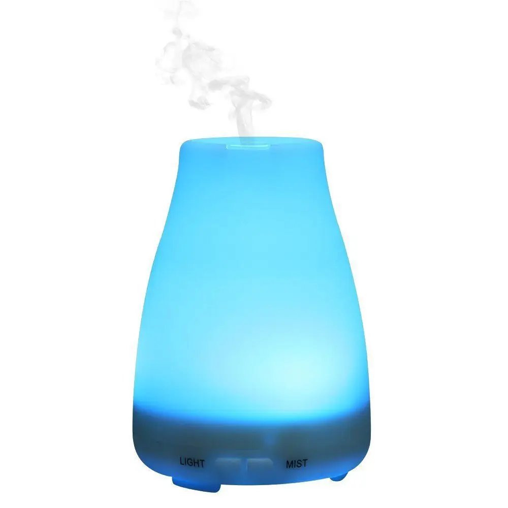 100 ML Mini Aromaterapi Minyak Esensial Diffuser 7 Warna Mengubah LED Light Diffuser Air Ultrasonic Humidifier Rumah Kantor Desktop