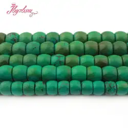 8x10,10x12,12x14,14x16mm Drum Green Turquoises Stone Loose Beads For DIY Necklace Bracelets Jewelry Making 15